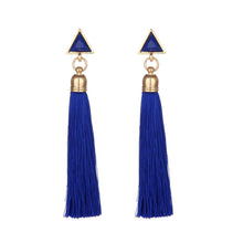 Load image into Gallery viewer, 9CM Long Women Fashion Rhinestone Earrings Tassel Dangle Boho Fringe Drop